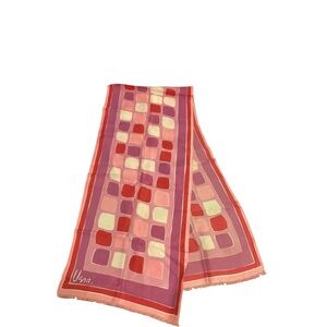 Vibrant Geometric Scarf in Pink and Purple